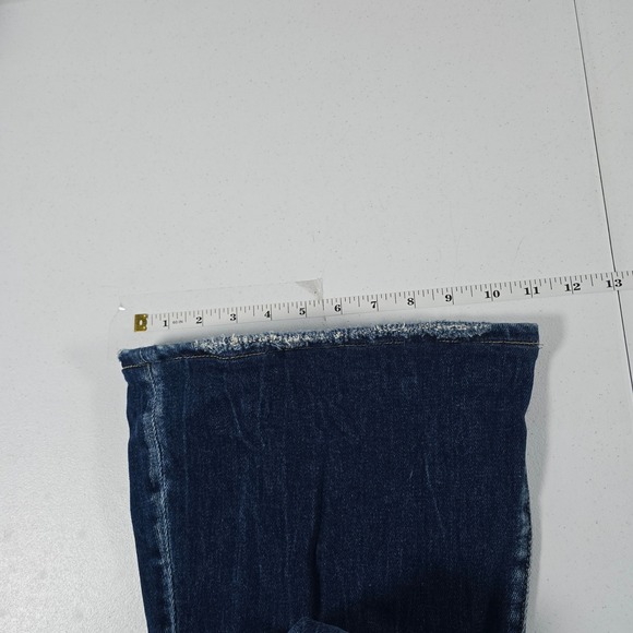 BKE Stella Low Rise Flare Distressed Jeans Dark Wash 27x33.5 Slim Fit - Picture 5 of 9